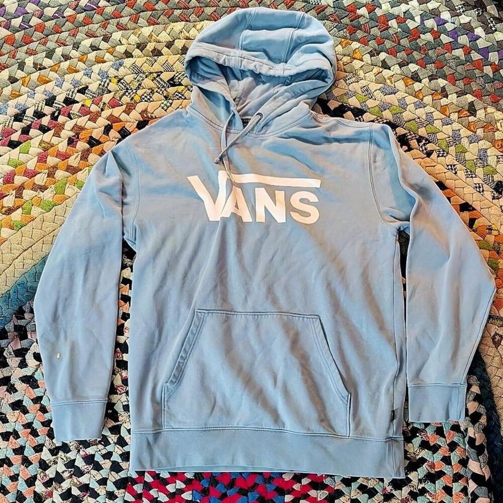 Vans blue hoodie Size L #skatewear #vansoffthewall